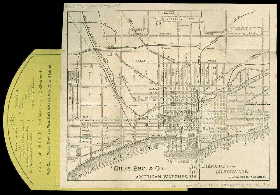 Guide map to Chicago streets and stock yards (NBY 6267)