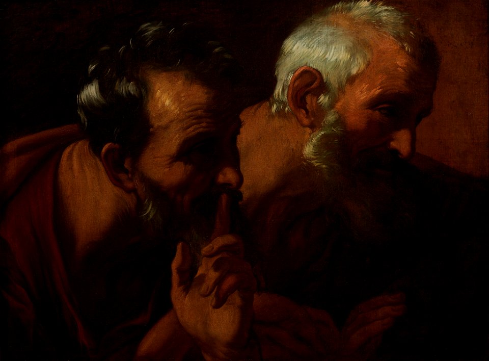 Guido Reni - Heads of Two Elders (fragment from Susannah and the Elders) - 57.163 - Rhode Island School of Design Museum