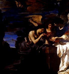 Guercino - Magdalen and Two Angels - WGA10958