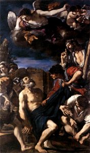 Guercino - The Martyrdom of St Peter - WGA10928. Free illustration for personal and commercial use.