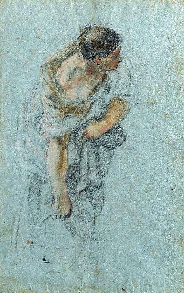Guglielmo Cortese, known as Borgognone, (Guillaume Courtois) - Study for a Female Figure - Google Art Project