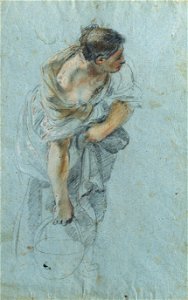 Guglielmo Cortese, known as Borgognone, (Guillaume Courtois) - Study for a Female Figure - Google Art Project