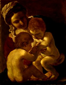 Guercino (Giovanni Francesco Barbieri) - Madonna and Child with Saint John The Baptist - BF.1983.2 - Museum of Fine Arts