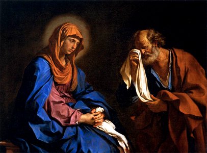 Guercino - St Peter Weeping before the Virgin - WGA10949