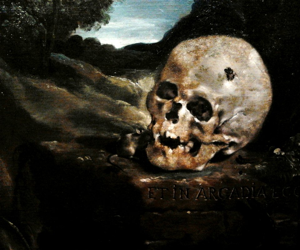 Guercino Et in Arcadia ego (detail)