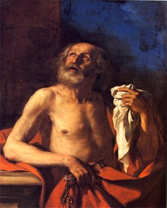 Guercino - San Pietro penitente. Free illustration for personal and commercial use.