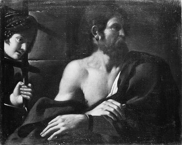 Guercino - San Giovanni Battista in prigione visitato da Salomè, 1624 - 1626