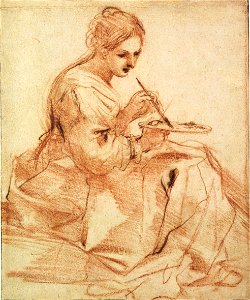 Guercino Donna che dipinge