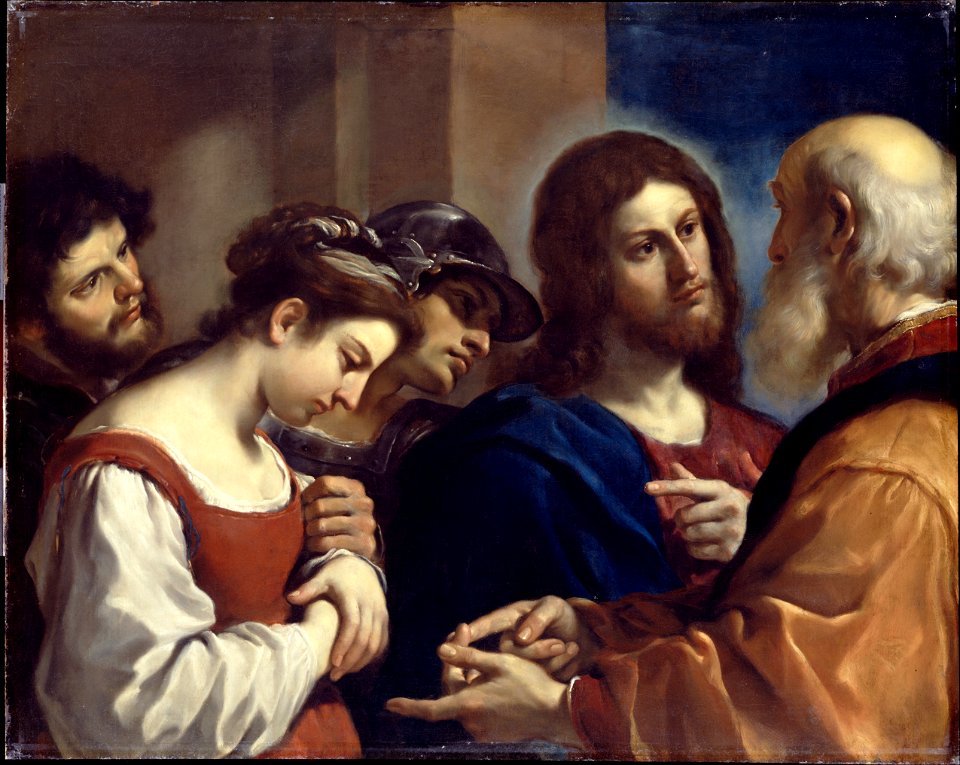 Guercino - The Woman taken in Adultery - Google Art Project