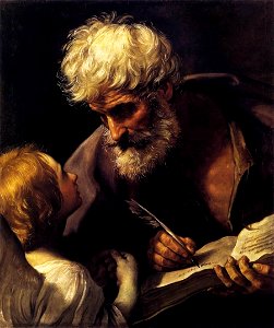 Guido Reni - St Matthew and the Angel - WGA19308. Free illustration for personal and commercial use.