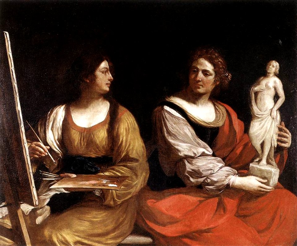 Guercino Allegoria pittura scultura