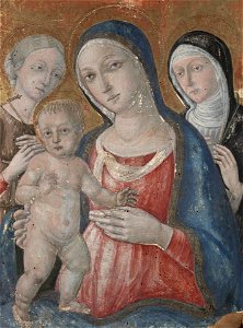 Guidoccio di Giovanni Cozzarelli - Virgin and Child with Saints Margaret and Catherine of Siena - 1943.258 - Yale University Art Gallery