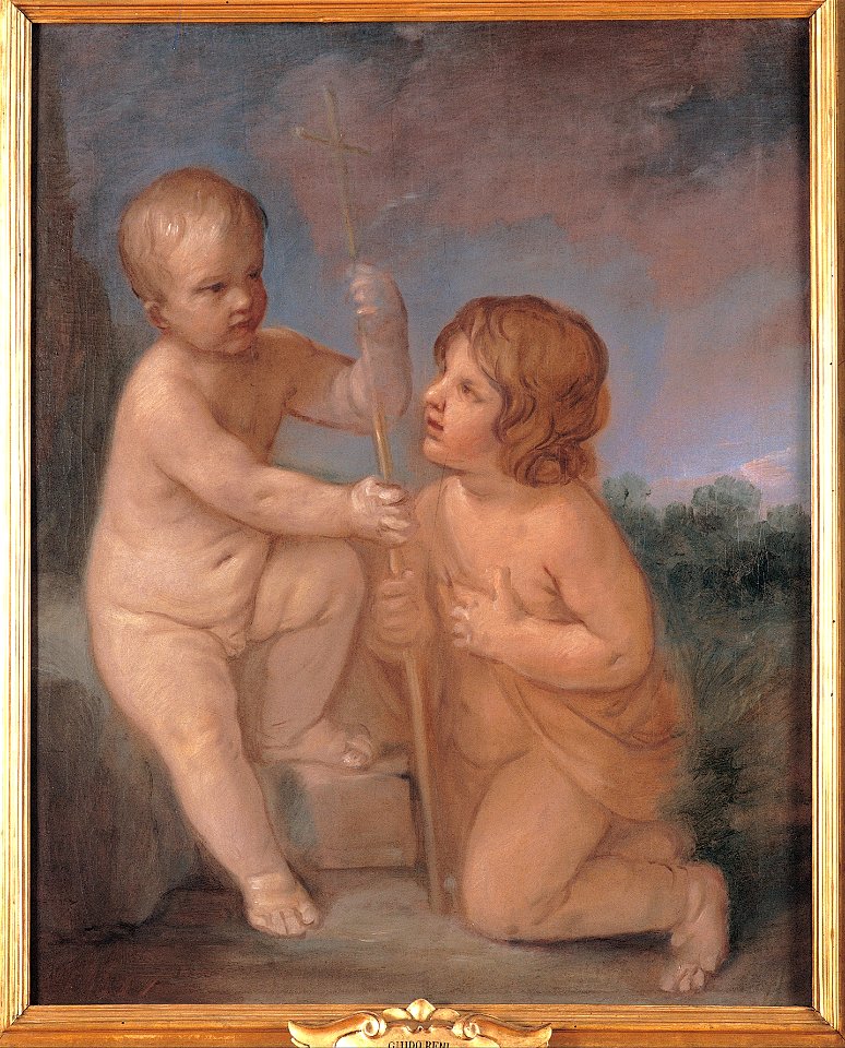 Guido Reni - The infant Jesus and St. John - Google Art Project. Free illustration for personal and commercial use.