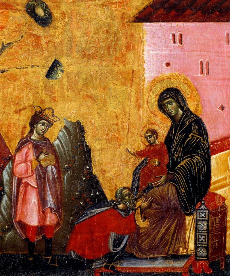 Guido Da Siena - Adoration of the Magi (detail) - WGA10983