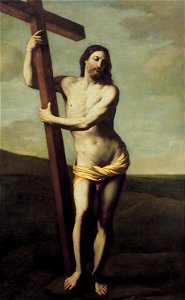 Guido Reni - Cristo resucitado abrazado a la Cruz - Google Art Project. Free illustration for personal and commercial use.