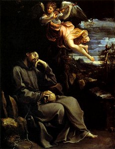 Guido Reni - St Francis Consoled by Angelic Music - WGA19280