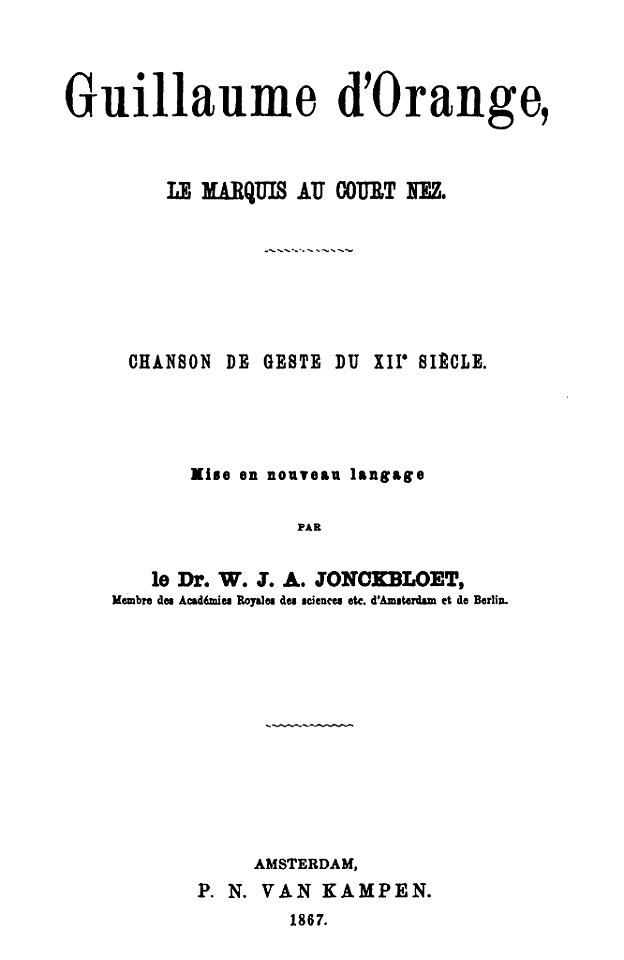 Guillaume d’Orange, le marquis au court nez (trad. Jonckbloet) (page 4 crop)