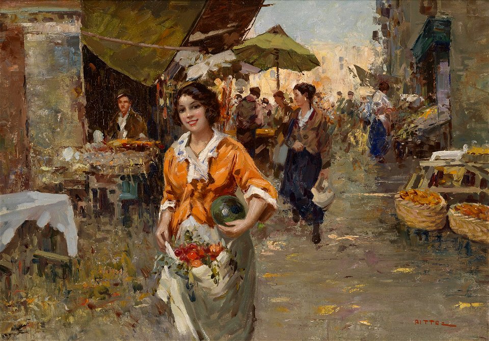Guiseppe Pitto Italienische Straßenszene
