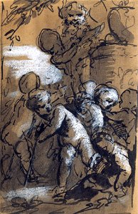 Guillielmus de Grof - Design for a Monument for Maximilian II. Emanuel - Google Art Project