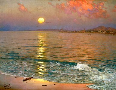 Guillermo Gómez Gil - Atardecer sobre la costa de Málaga
