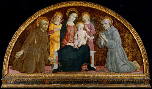 Guidoccio Cozzarelli - Madonna and Child with Saints Francis and Bernardino - y1941-45 - Princeton University Art Museum