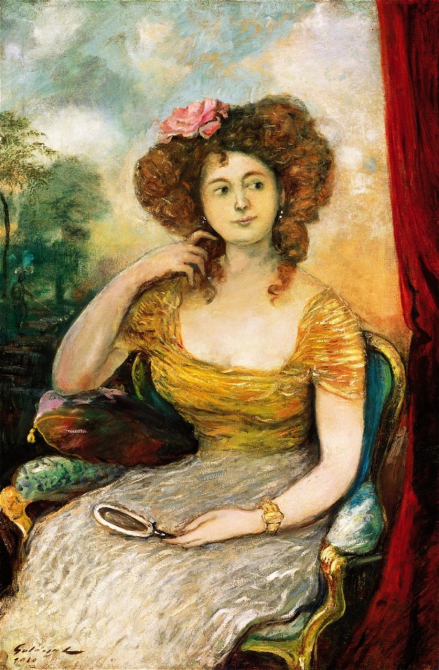 Gulácsy Girl Sitting in an Armchair 1910