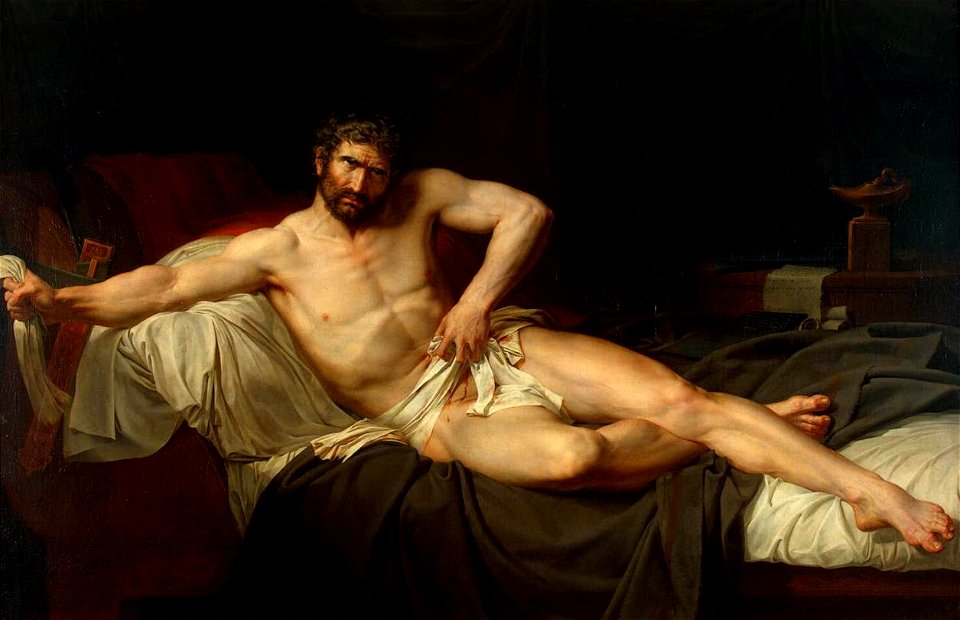 Guillaume Guillon Lethière - Death of Cato of Utica - WGA12907
