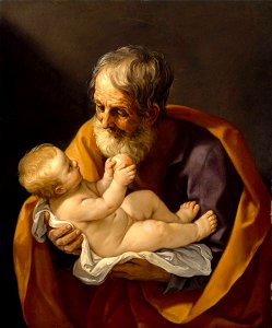 Guido Reni - Saint Joseph and the Christ Child - Google Art Project. Free illustration for personal and commercial use.