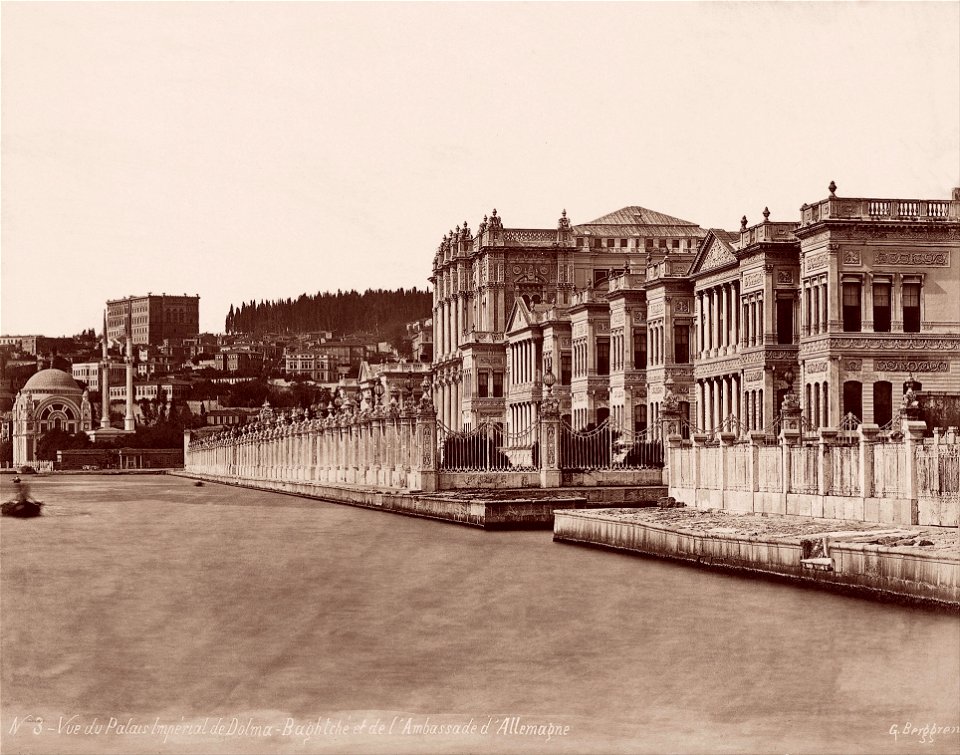 Guillaume Berggren - Dolmabahçe Palace and German Embassy - Google Art Project
