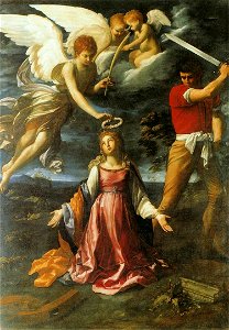 Guido Reni - The Martyrdom of St Catherine of Alexandria - WGA19288. Free illustration for personal and commercial use.