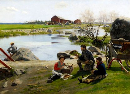 Gunnar Berndtson - A Rest on the Way to the Fair - A I 220 - Finnish National Gallery