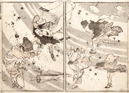 Gust of wind. Manga.