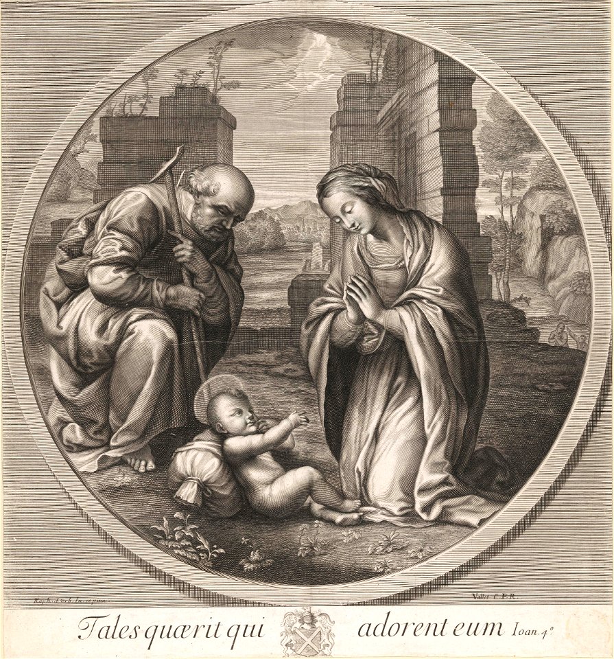 Guillaume Vallet - Adoration de Joseph et Marie