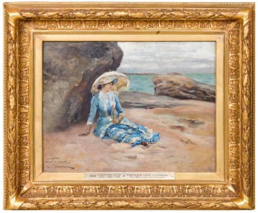 Gustaf Cederström - The Artist's Wife on the Beach at Noirmoutier - NM 5202 - Nationalmuseum