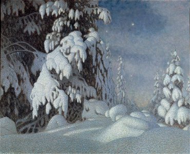 Gustaf Fjæstad - Winter Moonlight - NM 1628 - Nationalmuseum