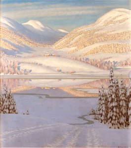 Gustaf Fjæstad - Speglingar i vintersjö