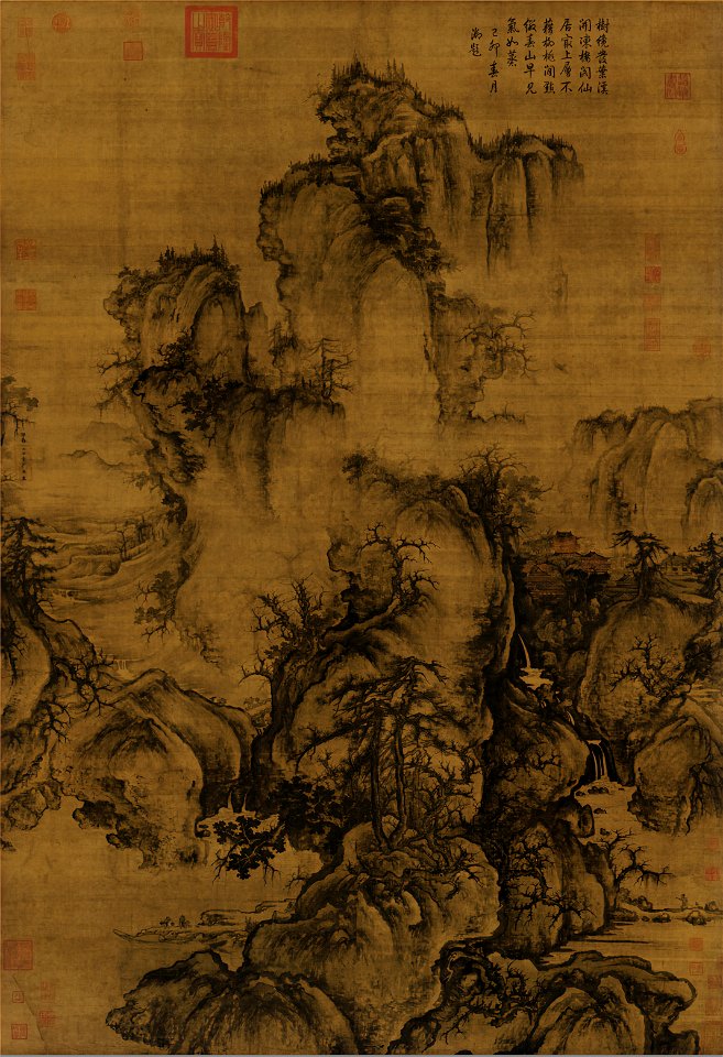 Guo Xi - Early Spring, upscaled