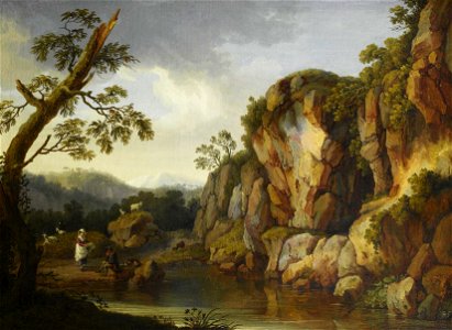 Jakob Philipp Hackert - Bauern weiden ihr Vieh an einem See (1770er)