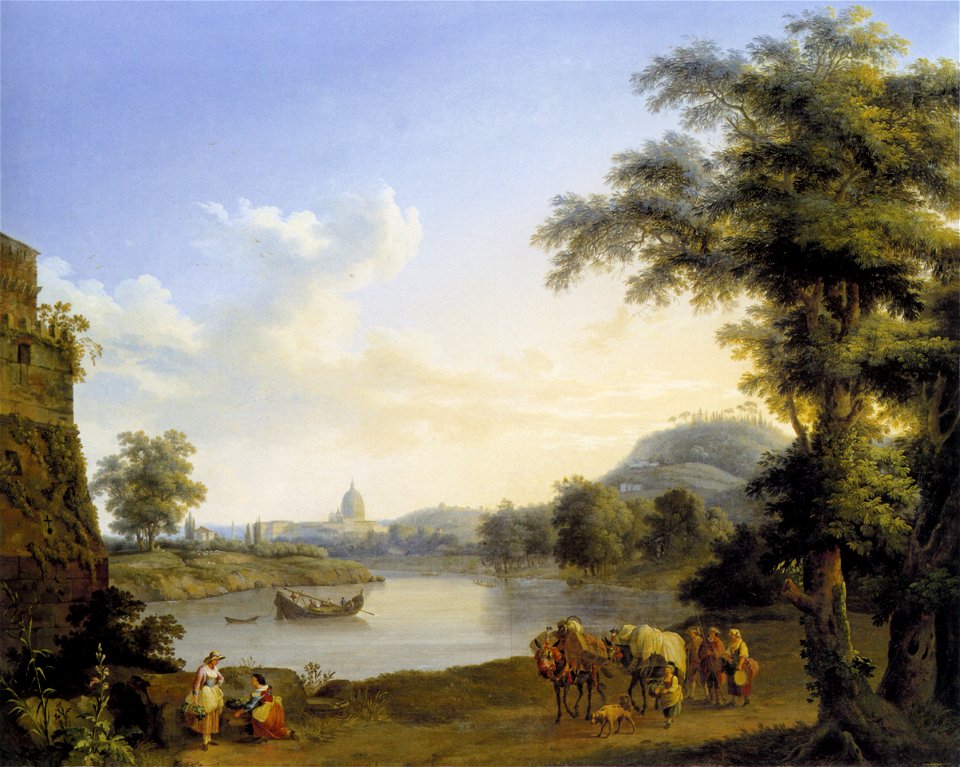 Hackert, St. Peter von der Milvischen Brücke aus gesehen, 1777