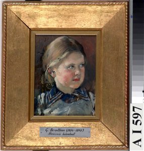Gunnar Berndtson - Head of a Girl, Study for the Family Portrait of Baron Magnus von Born - A I 597 - Finnish National Gallery