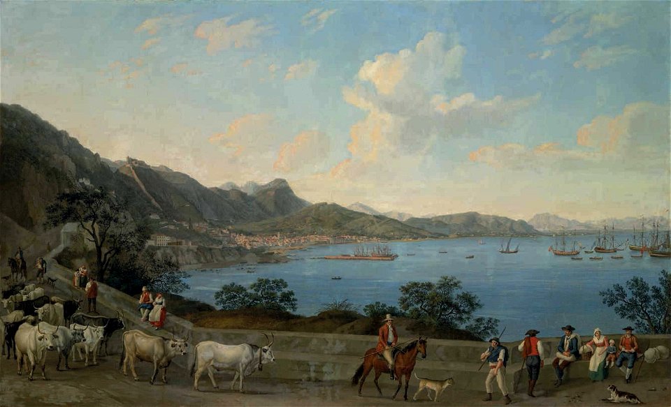 Jakob Philipp Hackert - Der Hafen von Salerno (1897)