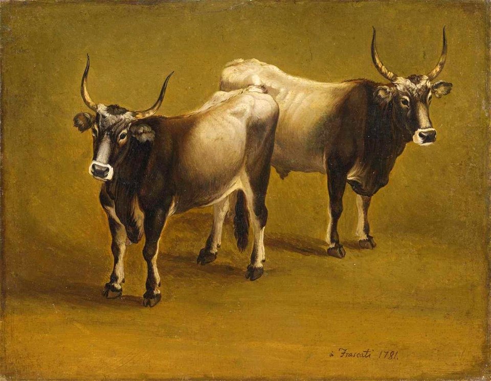 Jakob Philipp Hackert - Studie zu zwei Kühen (1781)