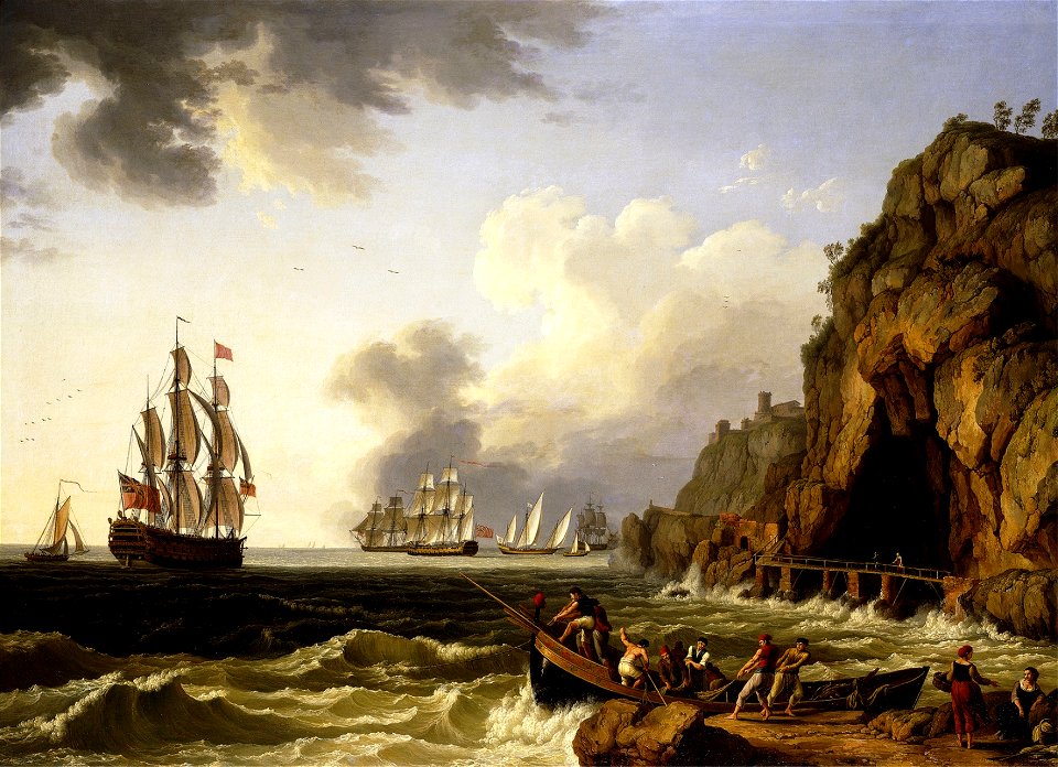 Jacob Philipp Hackert - Blick auf die Küste bei Neapel (1777)
