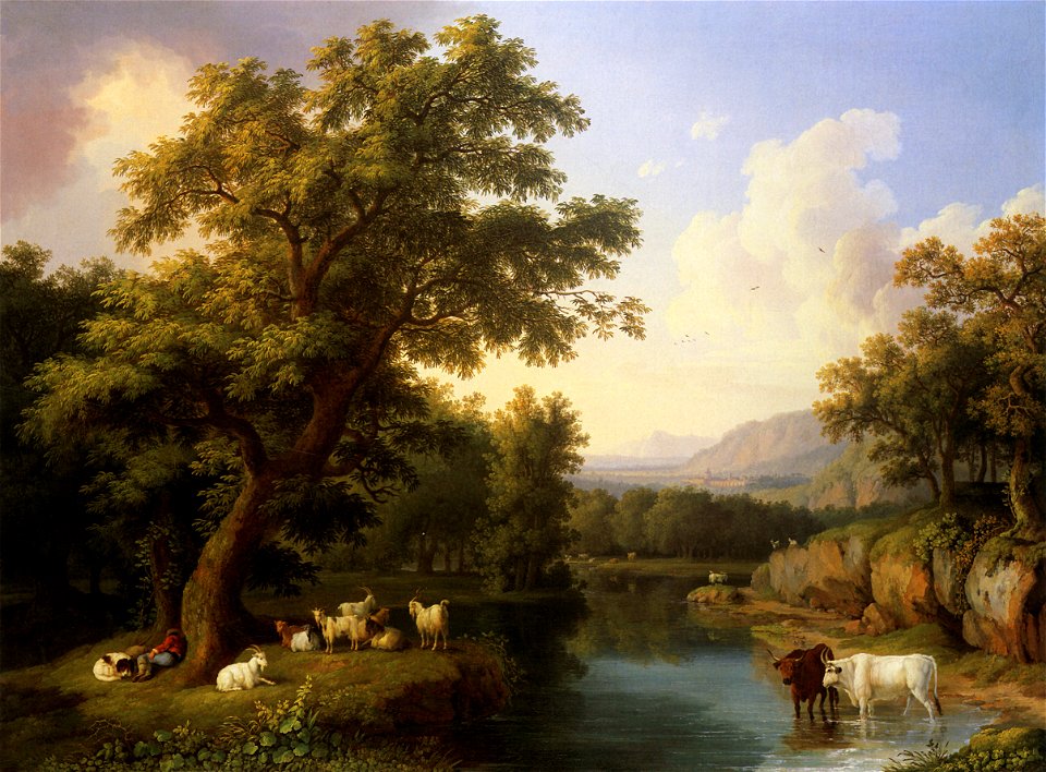 Hackert, Landschaft mit dem Sanktuarium von Loreto bei Ancona-Marche, 1776