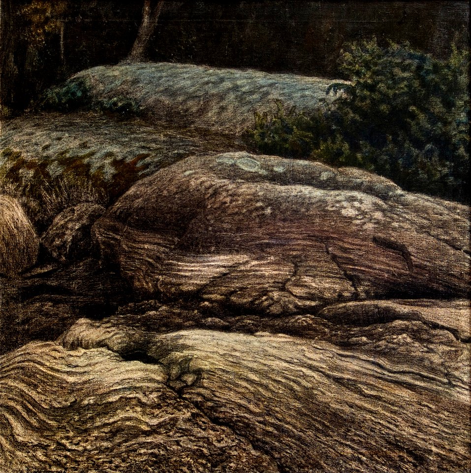 Gustaf Fjæstad Flat Rocks in Moonlight Thielska 109a