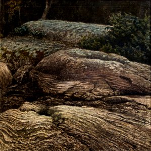 Gustaf Fjæstad Flat Rocks in Moonlight Thielska 109a