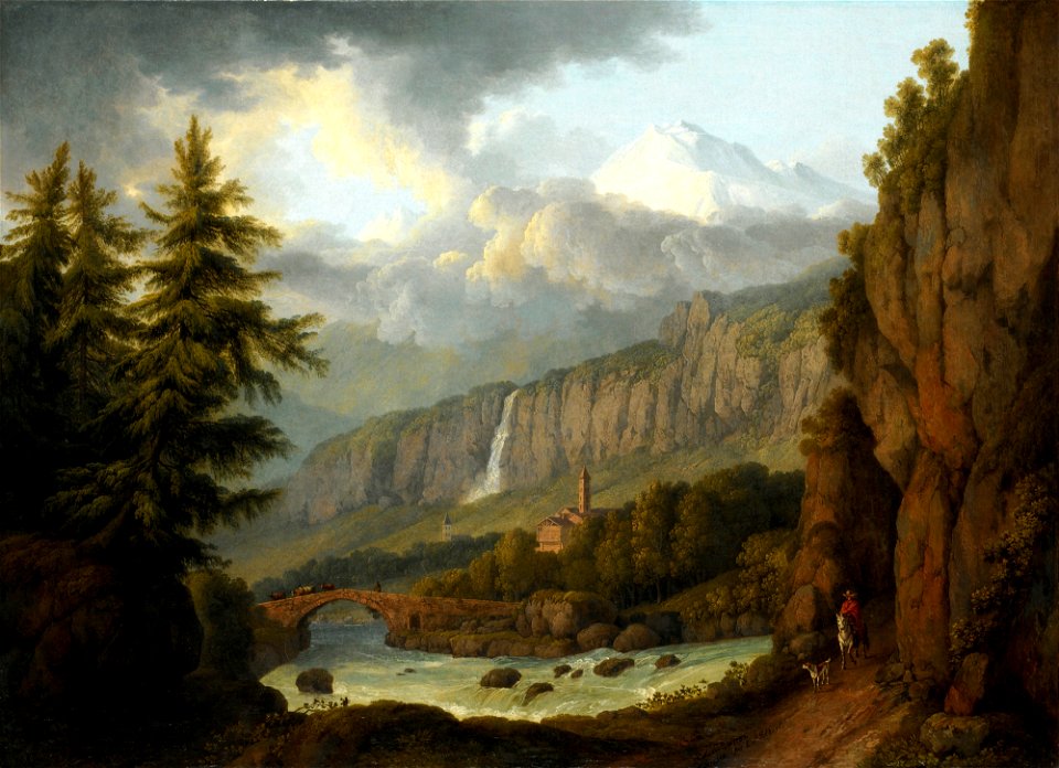 Jakob Philipp Hackert - Ansicht von Giornico vom St. Gotthardpass (1783)