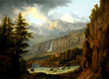 Jakob Philipp Hackert - Ansicht von Giornico vom St. Gotthardpass (1783)
