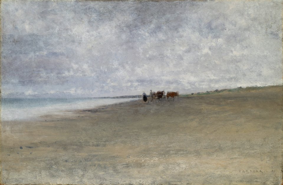 Hazy Weather by the Sea (August Hagborg) - Nationalmuseum - 19580
