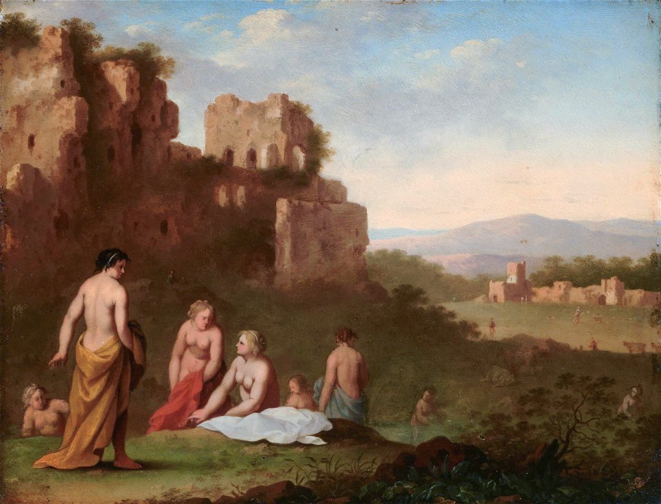 Nymphs bathing, by Johan van Haensbergen